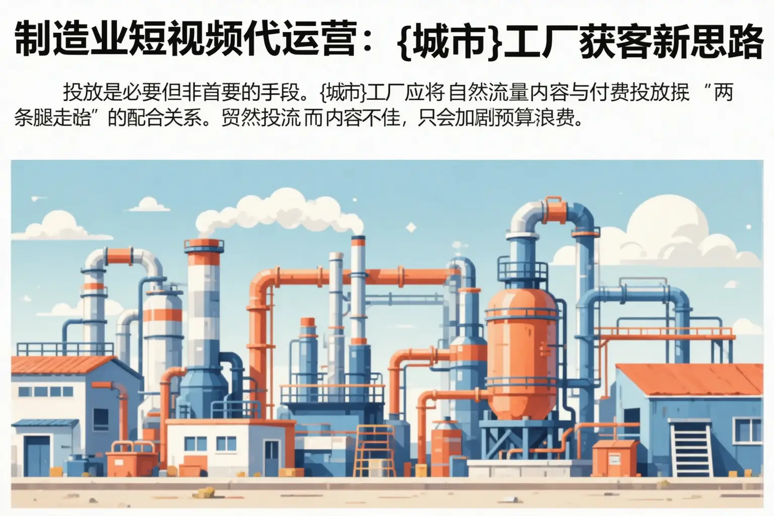 制造业短视频代运营:易县工厂获客新思路